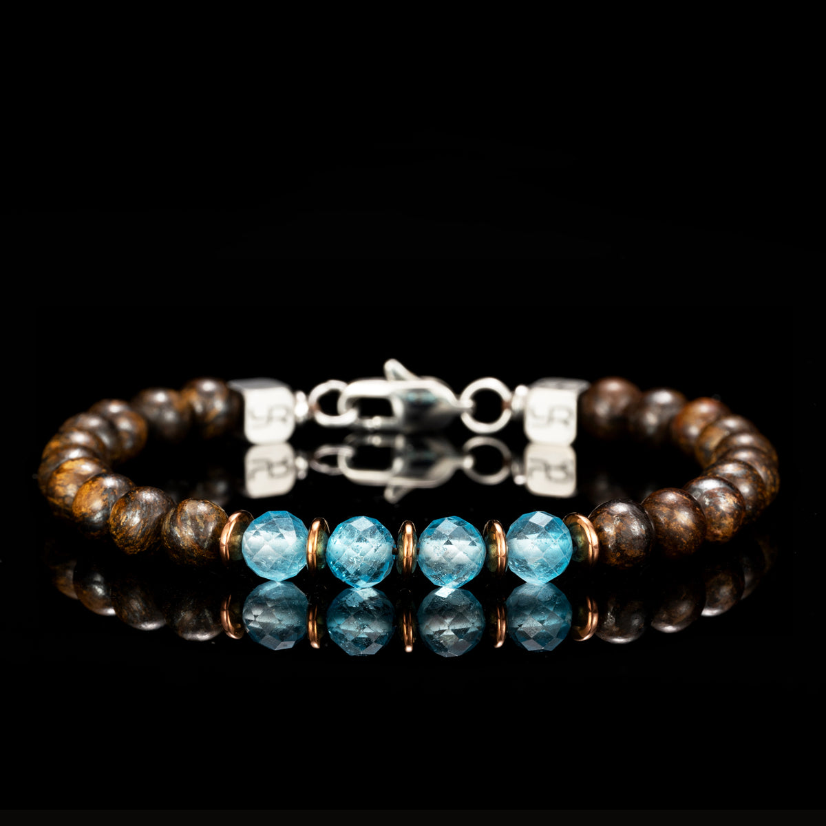 Blue Topaz & Goldstone Bracelet（6mm）