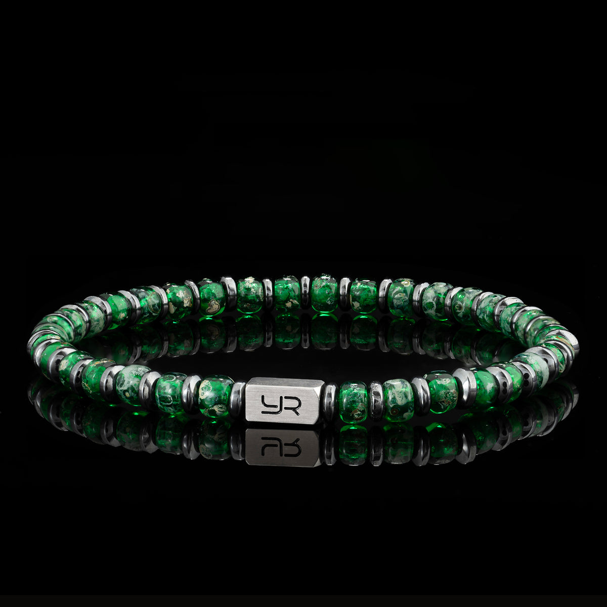 Green Miyuki Bead & Hematite Bracelet（4mm）